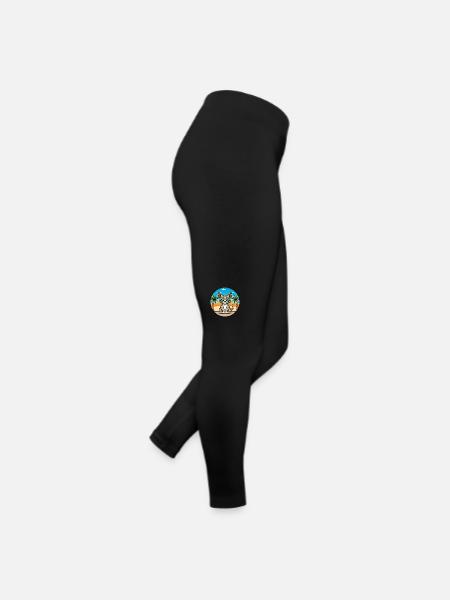 Ocicat Race Chat Dessin Animé Lunettes De Soleil Plage - Legging en jersey Femme - noir - Droite