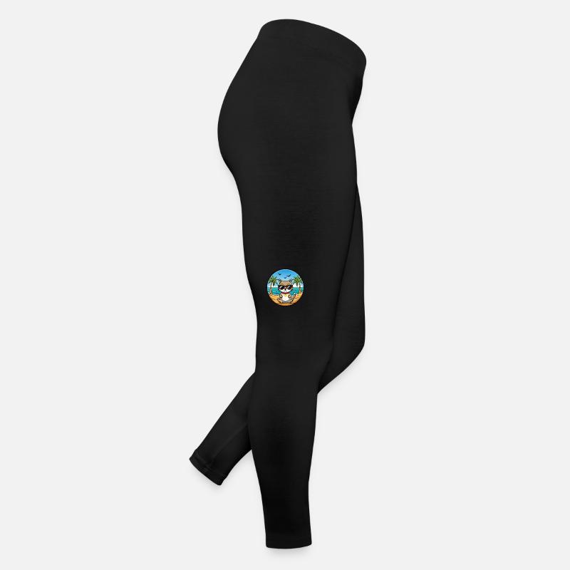 Chypre Chat Race Dessin Animé Lunettes De Soleil Plage Legging en jersey Femme
