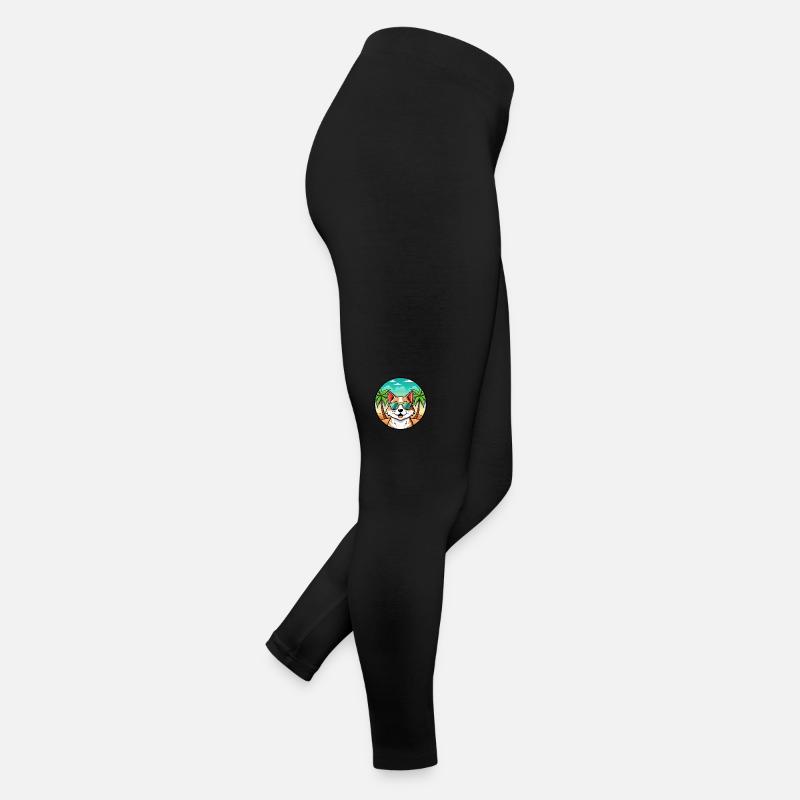 Lunettes de soleil de dessin animé de race de chat balinais plage Legging en jersey Femme