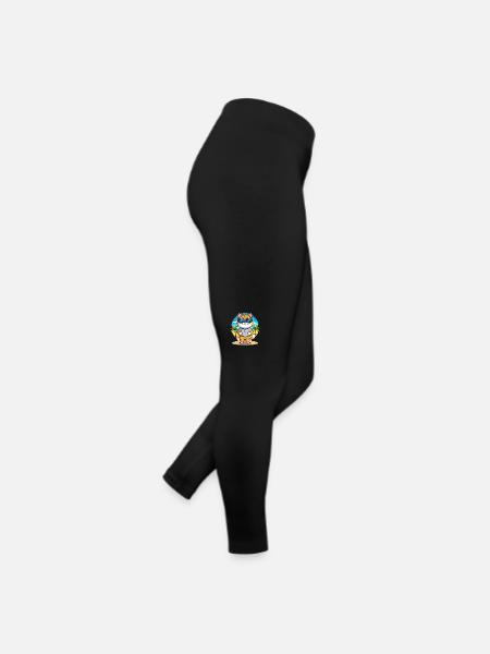 Britische Falte Kurzhaar Katzenrasse Cartoon Strand - Frauen Jersey Leggings - Schwarz - Rechts
