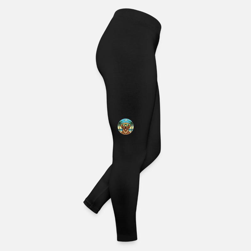 Chesapeake Bay Retriever Race Chien Dessin Animé Plage Legging en jersey Femme