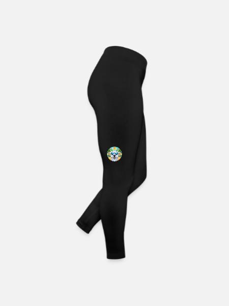 Kuvasz Chien Race Dessin Animé Lunettes de Soleil Plage - Legging en jersey Femme - noir - Droite