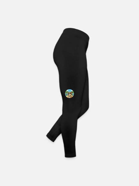 Kanni Chien Race Dessin Animé Lunettes De Soleil Plage - Legging en jersey Femme - noir - Droite
