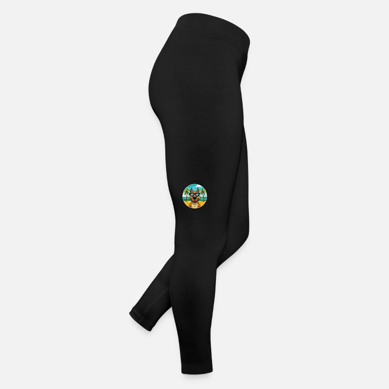 Chien de chasse serbe race dessin animé lunettes de soleil plage Legging en jersey Femme