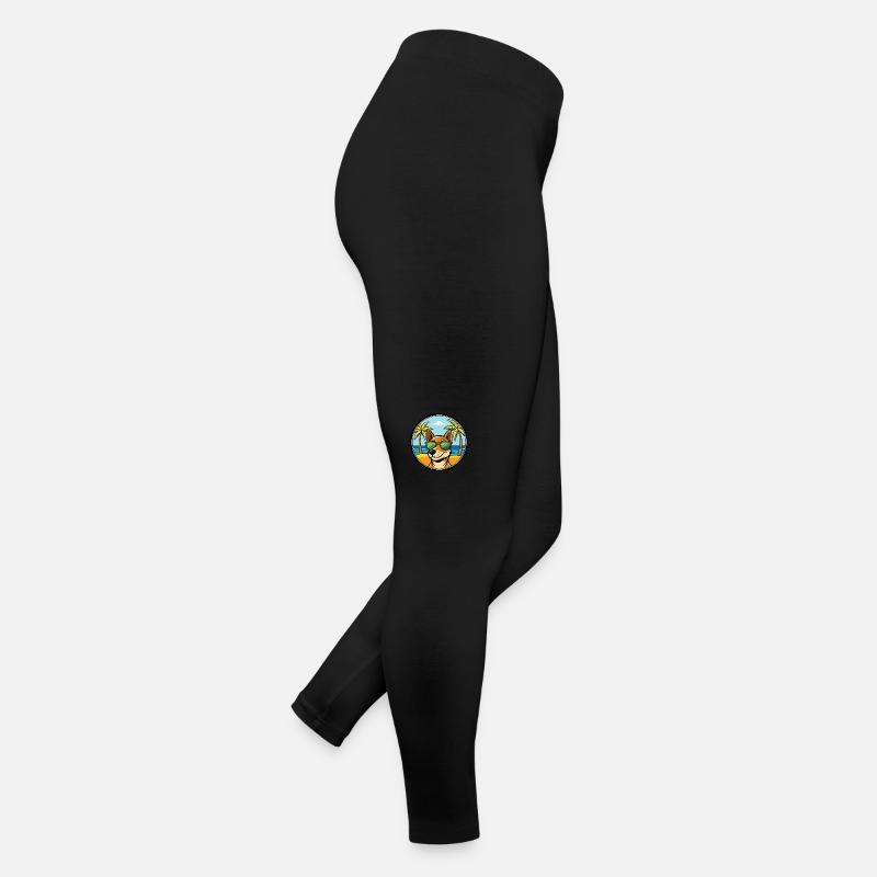 Chien de chasse tricolore serbe race de dessin animé plage Legging en jersey Femme