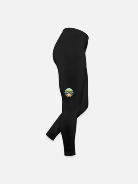 Broholmer Chien Race Dessin Animé Lunettes de Soleil Plage - Legging en jersey Femme - noir - Droite
