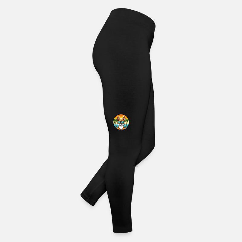 Lunettes de soleil de dessin animé de race de chien Fox Terrier du Chili Legging en jersey Femme