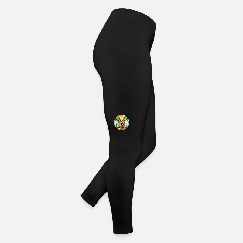 Chesapeake Bay Retriever Hunderasse Cartoon Beach Frauen Jersey Leggings