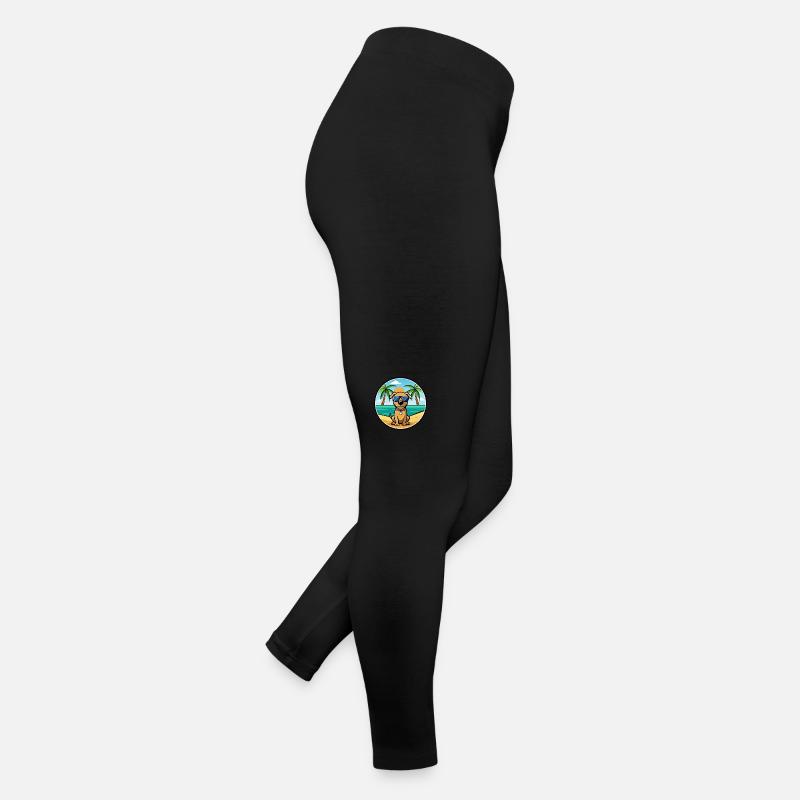 Chien de chasse serbe race dessin animé lunettes de soleil plage Legging en jersey Femme