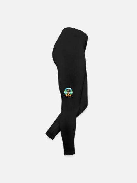 Lunettes de soleil Tenterfield Terrier Dog Breed Cartoon - Legging en jersey Femme - noir - Droite