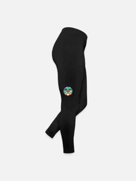 Taigan Kyrgyz Taighany Dog Breed Cartoon Beach - Women’s Jersey Leggings - black - Right