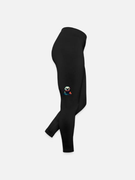 Paresseux Personnage De Dessin Animé Animal De Compagnie Coloré - Legging en jersey Femme - noir - Droite