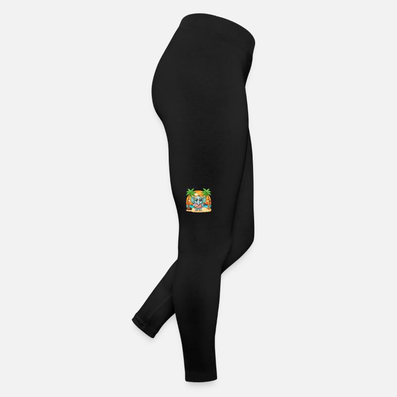 Lunettes de soleil de plage d’été de dessin animé drôle d’éléphant Legging en jersey Femme