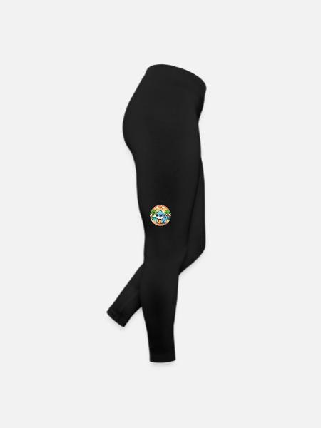 Wal Lustige Cartoon Sommer Strand Sonnenbrille - Frauen Jersey Leggings - Schwarz - Rechts