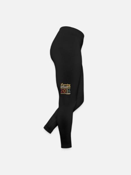 Legendary since September 2014 Vintage Birthday - Women’s Jersey Leggings - black - Right