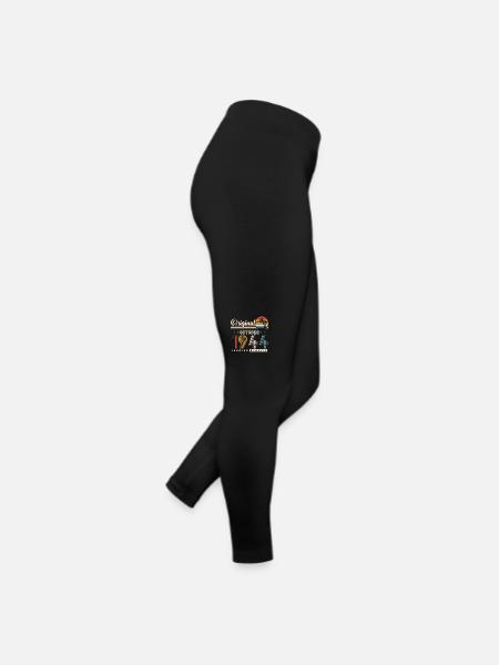 Original October 1944 Vintage Retro Birthday - Women’s Jersey Leggings - black - Right