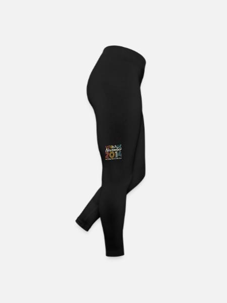 November 2014 Vintage Retro Geburtstagsgeschenk - Frauen Jersey Leggings - Schwarz - Rechts
