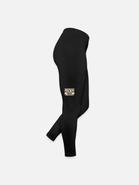 Jahrgang 2015 Retro Vintage Kassette Geburtstag - Frauen Jersey Leggings - Schwarz - Rechts