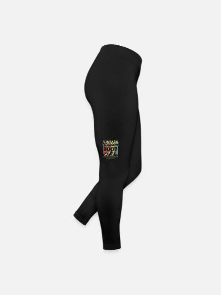 Original 2007 Vintage Retro Birthday Gift - Women’s Jersey Leggings - black - Right