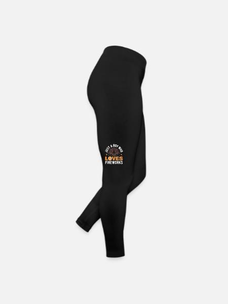 Pyrotechniker Feuerwerk Pyrotechnik - Frauen Jersey Leggings - Schwarz - Rechts