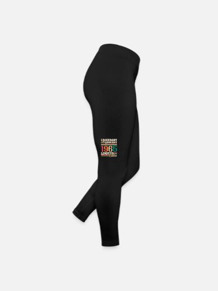Vintage 1965 Janvier Cadeau Anniversaire Rétro - Legging en jersey Femme - noir - Droite