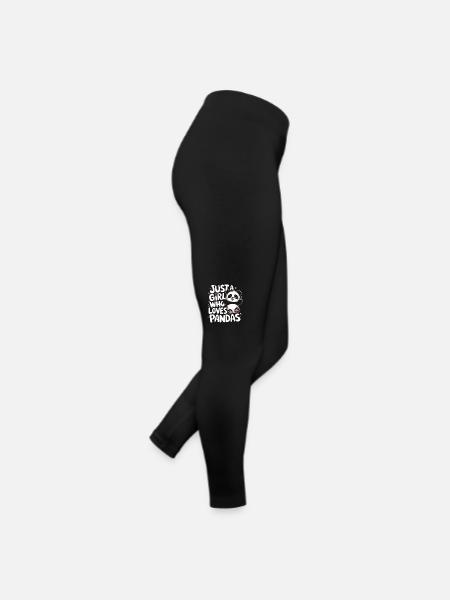 Pandabär Panda Tier Pandas - Frauen Jersey Leggings - Schwarz - Rechts