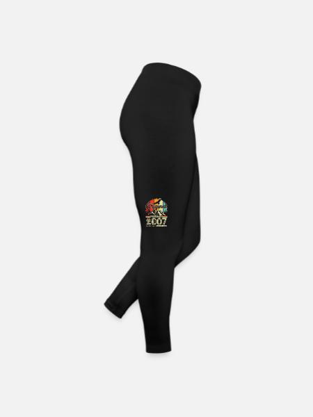 Original February 2007 Vintage Birthday - Women’s Jersey Leggings - black - Right