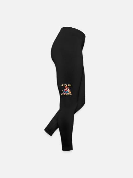 Juste une fille qui aime les mangas et les chats - Legging en jersey Femme - noir - Droite