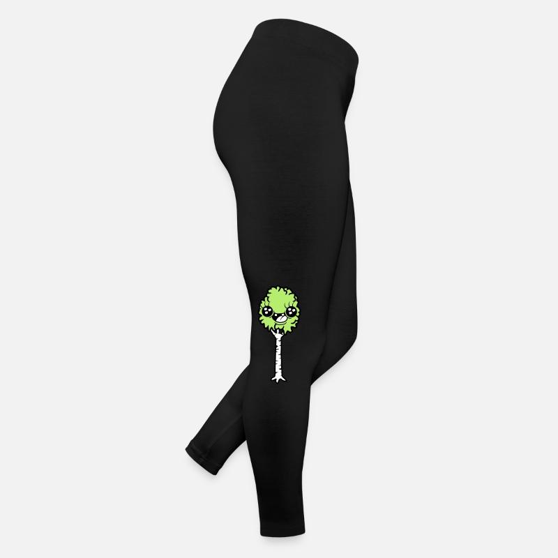 Lachende Cartoon Birke Frauen Jersey Leggings