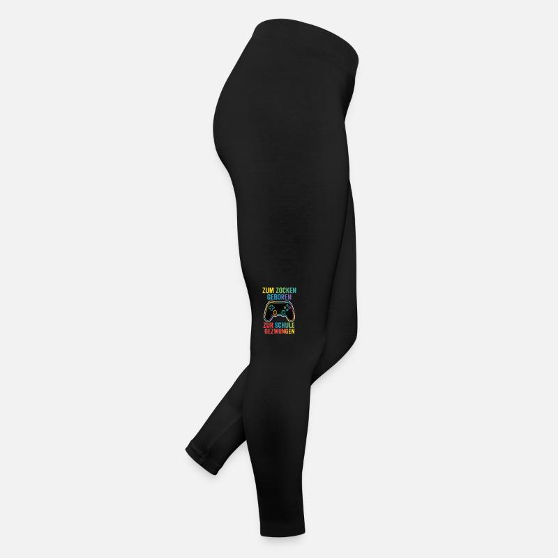 Zocken statt Schule – Regenbogen Controller Frauen Jersey Leggings