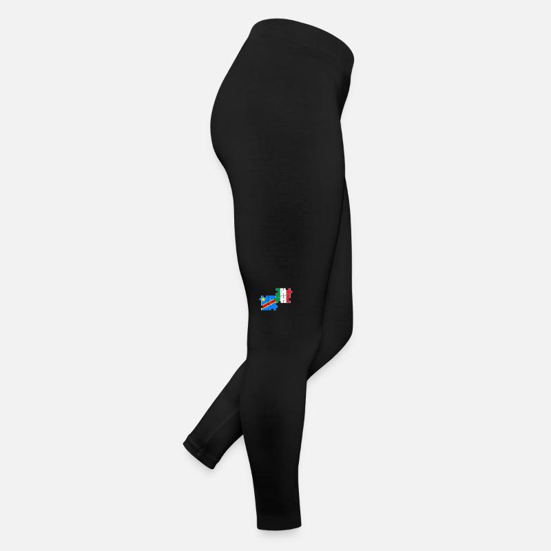 RD Congo Italie Drapeau Italien Congolais Legging en jersey Femme