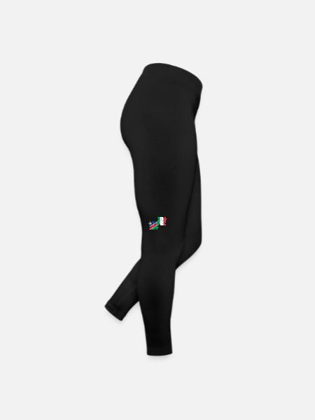 Namibia Italien Flagge Italienisch Namibier - Frauen Jersey Leggings - Schwarz - Rechts