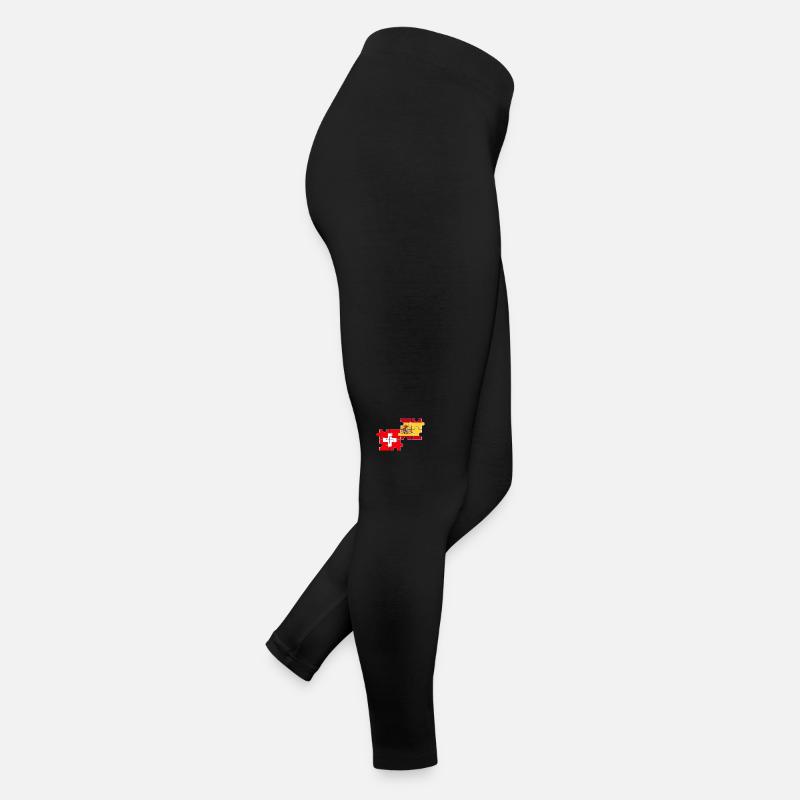 Suisse Espagne Drapeau Espagnols Suisse Legging en jersey Femme