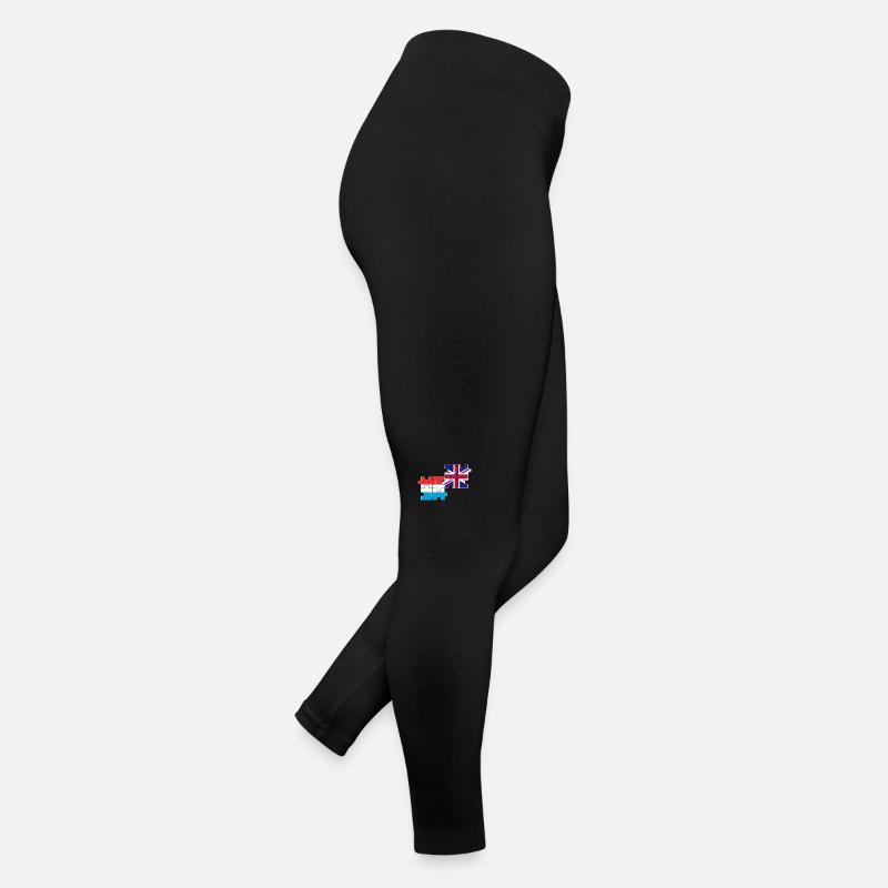 Luxembourg Drapeau du Royaume-Uni Luxembourgeois britannique Legging en jersey Femme