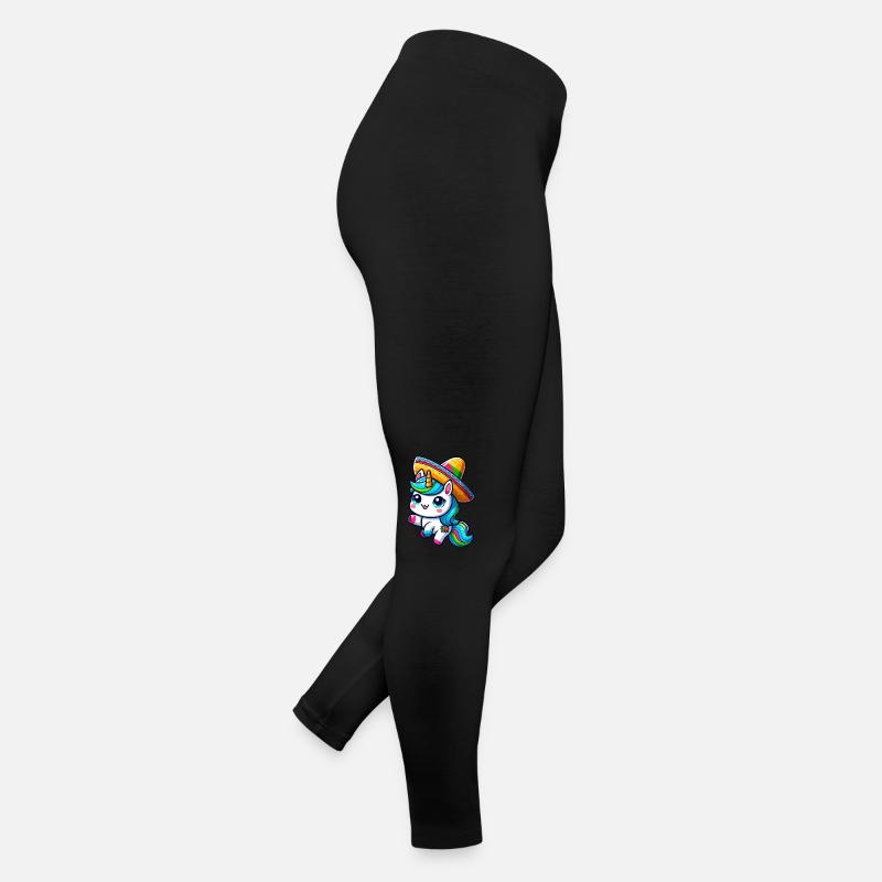 Cinco de Mayo Mignon Licorne Dessin animé avec des verts Legging en jersey Femme