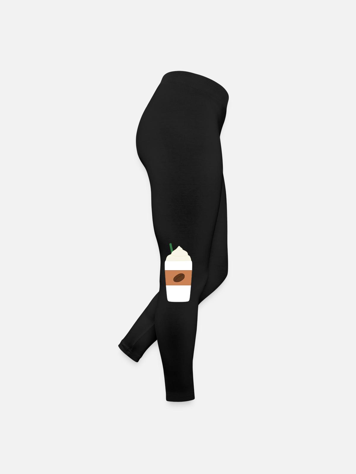 coffee latte - Women’s Jersey Leggings - black - Right