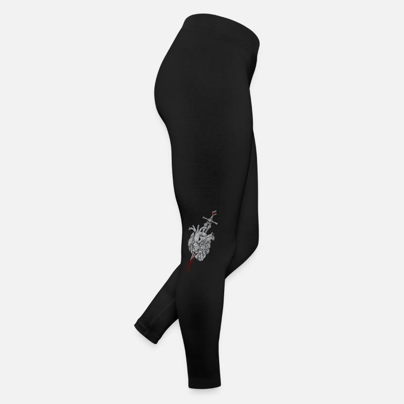 Broken Heart - Schwert durchbohrt Herz Frauen Jersey Leggings