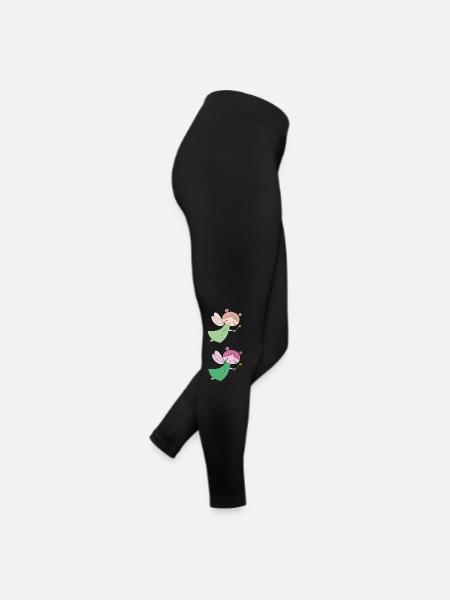 fee doppelt 2 - Frauen Jersey Leggings - Schwarz - Rechts