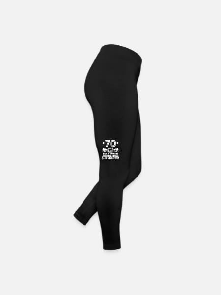 70 ans anniversaire 70 anniversaire cadeau 70 ans - Legging en jersey Femme - noir - Droite