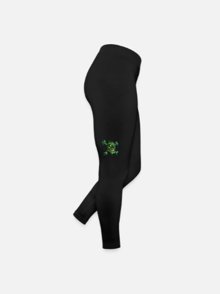 Pirate Crâne Cartoon Graffiti - Legging en jersey Femme - noir - Droite