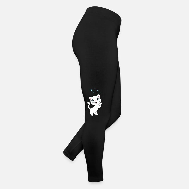 Kätzchen fängt Sterne Frauen Jersey Leggings