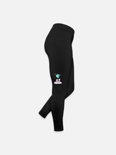 The earth is a cube - Women’s Jersey Leggings - black - Right