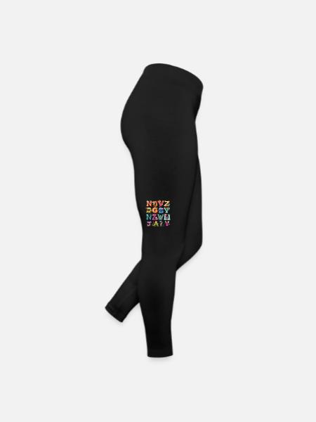 Alphabet ABC Animal Learning Kindergarten Teacher - Legging en jersey Femme - noir - Droite