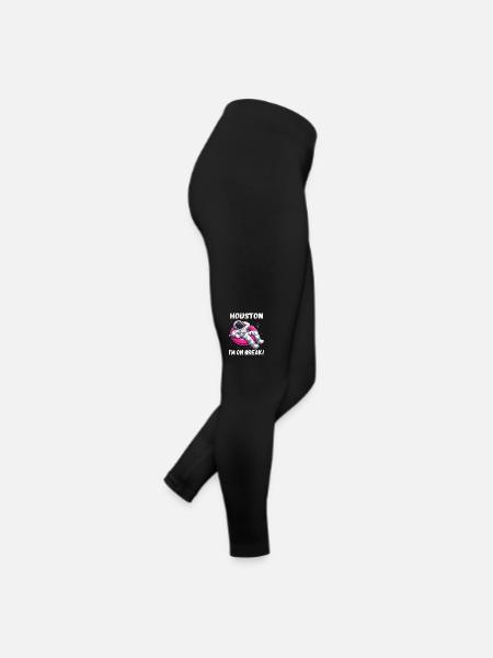 Houston, Ich mach Pause - Entspannter Astronaut - Frauen Jersey Leggings - Schwarz - Rechts