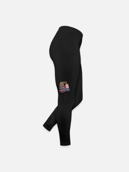 Hamster - Frauen Jersey Leggings - Schwarz - Rechts