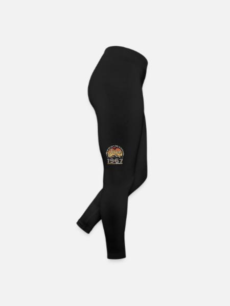 June 1967 58th Anniversary Gift June 1967 Retro - Women’s Jersey Leggings - black - Right