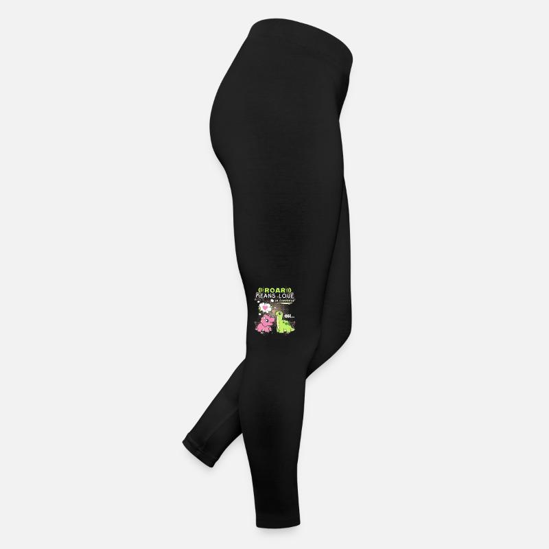 Dinosaurier Pärchen, lustiger Spruch Valentinstag Frauen Jersey Leggings