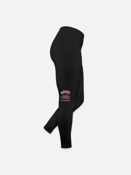 1969 birthday, November-1969, 11-1969 - Women’s Jersey Leggings - black - Right