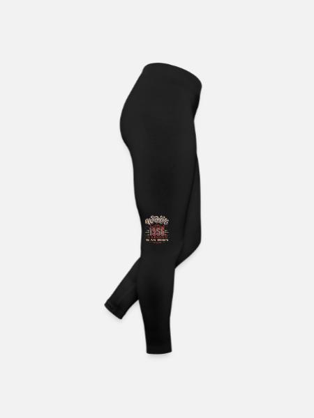 1956, birthday, November 1956, 11.1956, 11-1956 - Women’s Jersey Leggings - black - Right