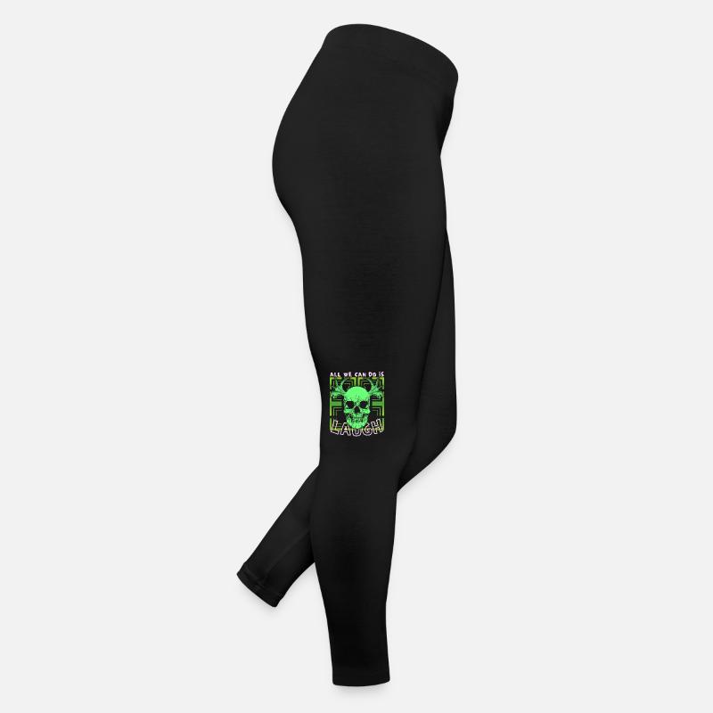 Totenkopf , lachender Schädel, lustiger Spruch Frauen Jersey Leggings